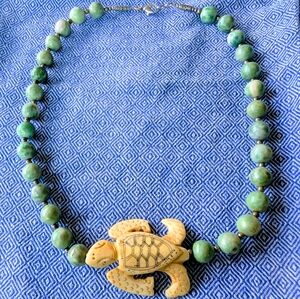 Green Sea Turtle Beaded Necklace